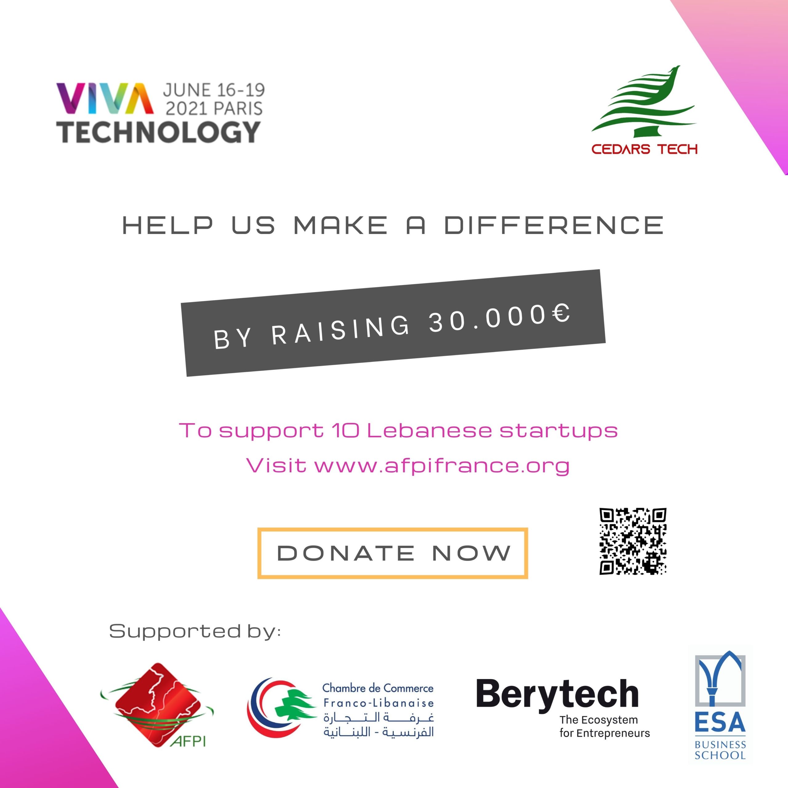 Cedars Tech Campaign - Participation at VivaTech 2021